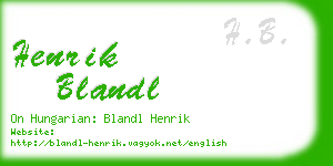 henrik blandl business card